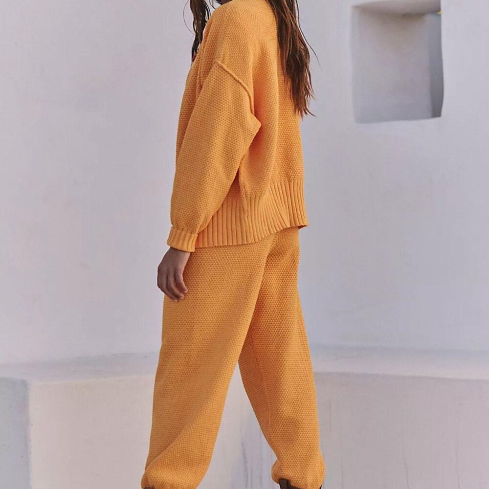 Free People Hailee Cardi Cardigan California Poppy Knit Sweater - Picture 3 of 6